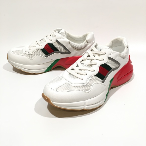 Gucci Rhyton Epilogue Sneaker -White / Red Textile -Mens US 10 -NIB - Picture 2 of 9